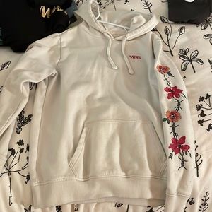 Woman’s small floral white VANS hoodie